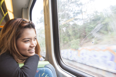 The girl in the train