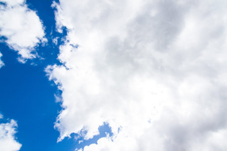 The cloud with the blue skies