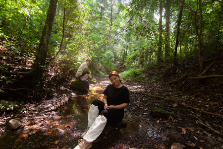 A couple in the forest in Thailand