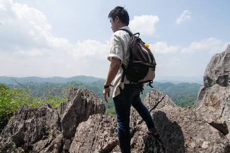 The cliff with the beautiful view in Thailandの写真素材
