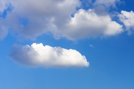 Blue sky and white cloudsの写真素材