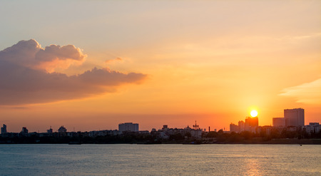 The river sunsetのeditorial素材