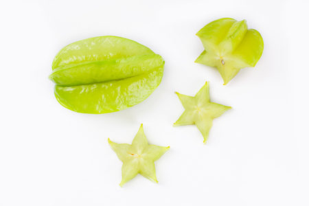 White background carambolaの写真素材