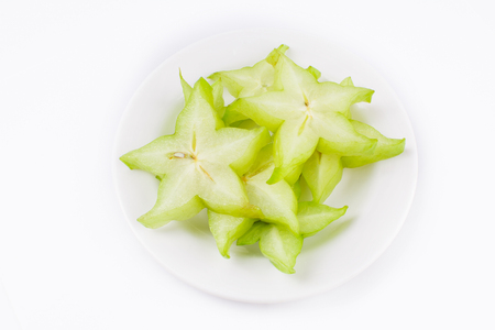 White background carambolaの写真素材