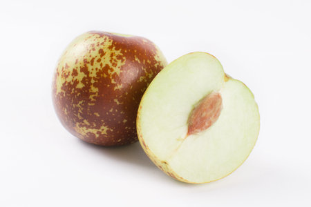 Fresh Indian jujube against white backgroundの写真素材