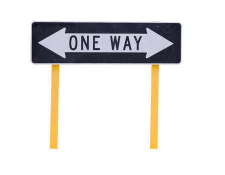 An ambigous one way sign pointing in two directions.