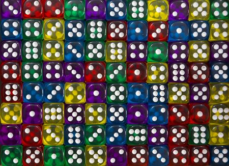 A background image of random dice numbers.の写真素材