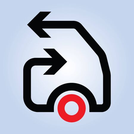 Very simplified graphic illustration for transport related use.のイラスト素材