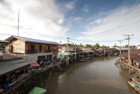 Ampawa Floating Market, Thailandのeditorial素材
