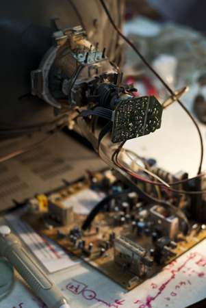 Analog Television Circuit Boardの写真素材