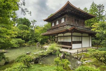 Ginkaku-ji Temple, wooden pavilion, Kyoto, Japanのeditorial素材