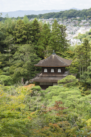 Ginkaku-ji Temple, wooden pavilion, Kyoto, Japanのeditorial素材