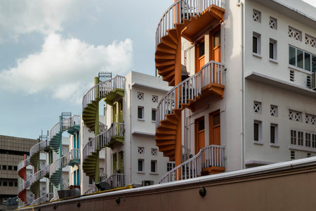 Bugis Village is a whole street of traditional shop houses on Rochor Road with varieties of shopping and restaurants.の写真素材