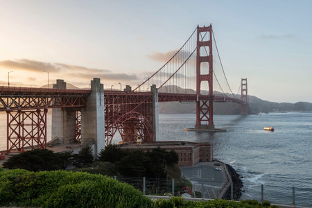 Golden Gate Bridge during Sunset, San Francisco, California