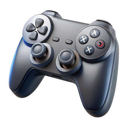 Gamepad isolated on white background. Computer generated 3D photo rendering.の素材