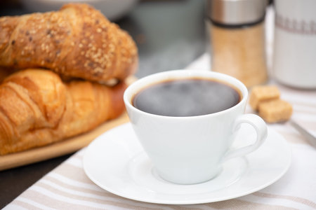 Breakfast Served in the morning with Hot black coffee and croissants Natural corn flake breakfast...