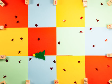 Detail colour paper note for Merry Christmas holiday, Merry Christmas and happy New Year.