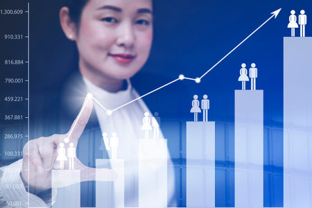 Business Asian woman touching connect to data information on the cloud icon computing network.,...