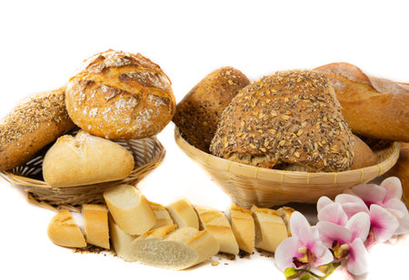 Fresh Homemade Plain bread and bread grain diet for healthy food from natural flour, good for...