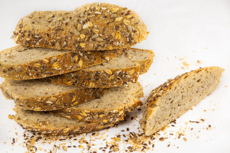 Fresh Homemade bread grain diet for health food from natural flour, good for everyone's breakfast on...