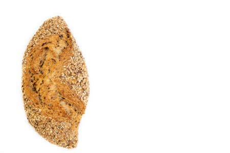 Fresh Homemade bread grain diet for health food from natural flour, good for everyone's breakfast on a white background.の写真素材