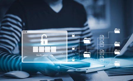 Security password login online concept  Hands typing and entering username and password of social...