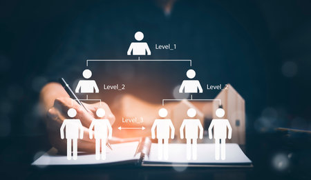 Human and growing plant planning and strategy, Stock market, Business growth, progress or success concept. Businessman hold growing virtual hologram stock, analyzing financial and investment dataの写真素材