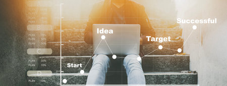 Project management and financial transactions online, business touch point at financial analyzing...