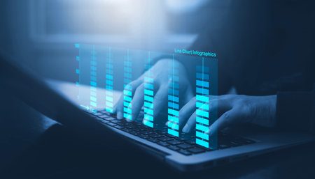 Tablet and finance technology and investment concept. Stock Market Investments Funds and Digital...