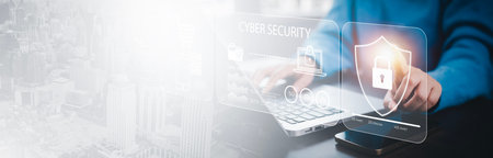 Cyber security and Security password login online concept  Hands typing and entering username and...