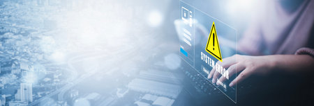 notification error 404 and maintenance with triangle caution warning sign for notification error,...