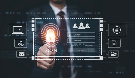 Cyber security systems, data protection, Computer programmers using modern computers with digital padlocks and cyber security networks, data encryption, Security with digital technology, safetyの写真素材