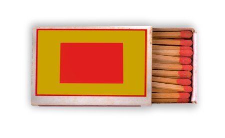 match and matches isolated on white backgroundの写真素材