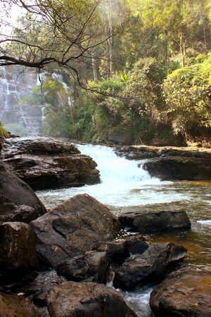 waterfall in thaiの写真素材