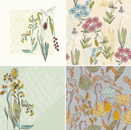 Vector floral background. Flower element for design.のイラスト素材