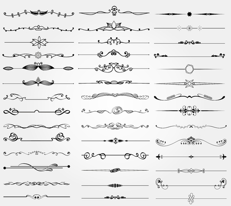 Exquisite Ornamental and Page Decoration Designs elements.のイラスト素材