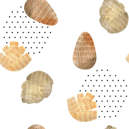 Watercolor forest pattern.の写真素材