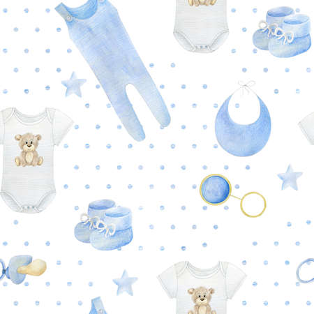 Seamless pattern with baby clothes.の写真素材