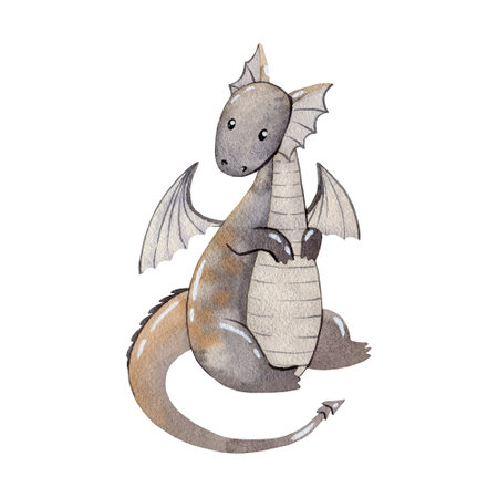 Cute cartoon dragon.の写真素材