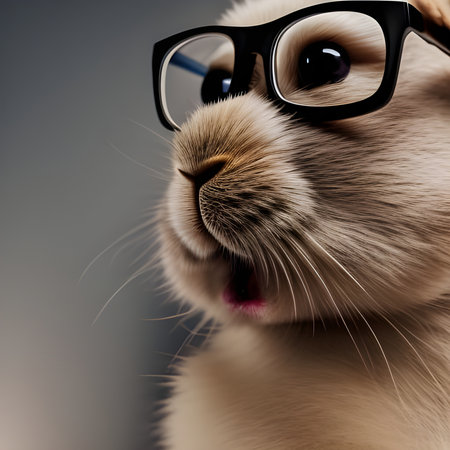 Rabbit with glassesの素材