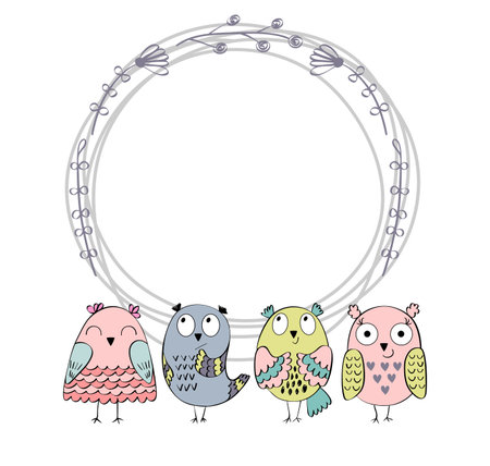 vector floral Frameのイラスト素材