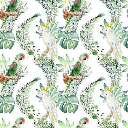 Tropical seamless patternの写真素材