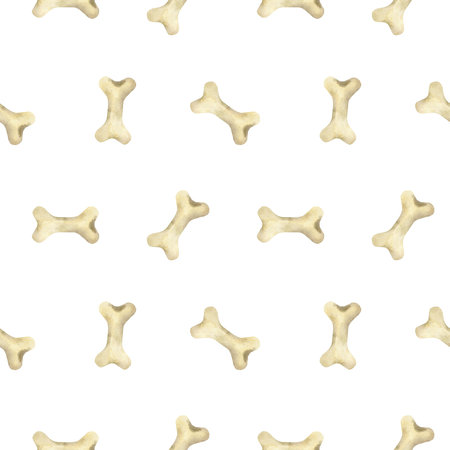 Watercolor bone pattern