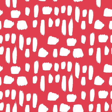 Red and white abstract seamless vector pattern.のイラスト素材