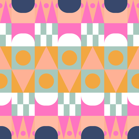 African color block seamless vector pattern.のイラスト素材