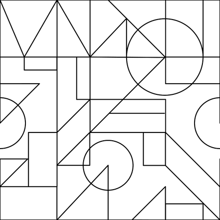 Geometric line seamless vector pattern.のイラスト素材