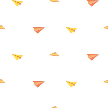 Seamless pattern with paper planes minimalistic tribal style. Simple design texture.のイラスト素材
