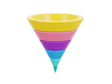 This image features a stack of five colorful bowls, each in a different vibrant hue: yellow, pink, purple, blue, and green. The bowls are neatly stacked on top of each other, with the yellow bowl at the top and the green bowl at the bottom. The entire stack is isolated on a white background, making the colors stand out prominently. This image is ideal for use in design, decoration, or educational contexts.の素材