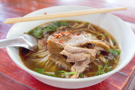Duck noodleの写真素材