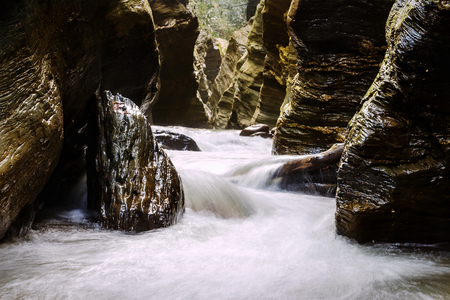 Wang Silalaeng or Grand Canyon of Pua district in Nan province. Unseen in Thailand.の写真素材